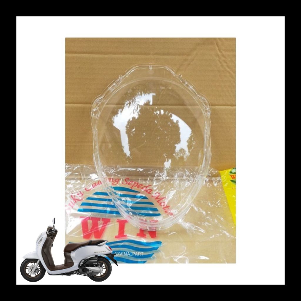 MIKA KACA LAMPU SCOOPY FI K2F 2020 2021 2022 |MIKA LAMPU DEPAN HONDA SCOOPY FI 2020 2021 2022