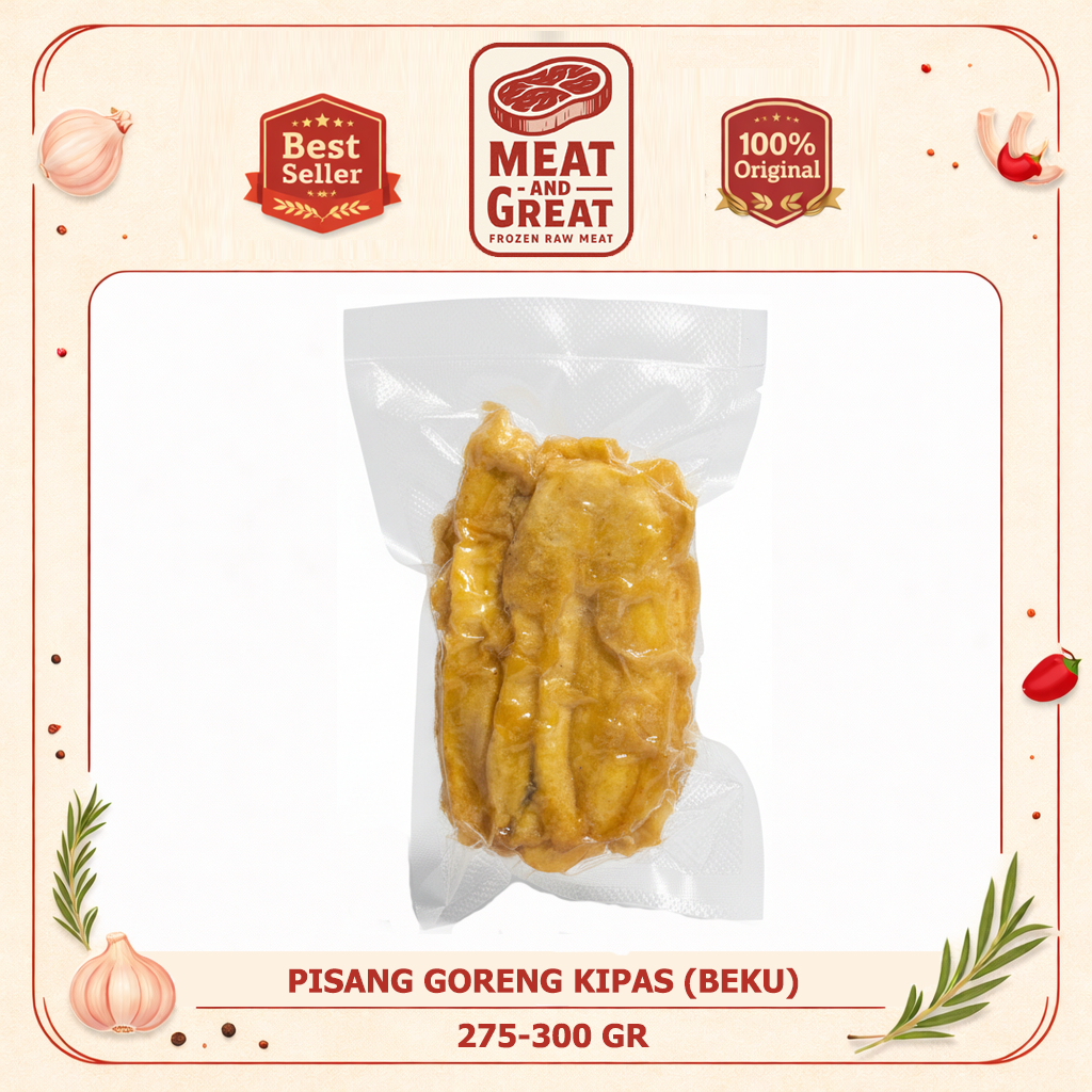 Pisang Goreng Kipas 275-300gr (Beku/Frozen)