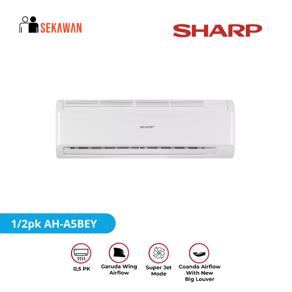 Sharp AC 1/2 pk AH-A5BEY/AH-A5ZEY garuda series ac pekanbaru