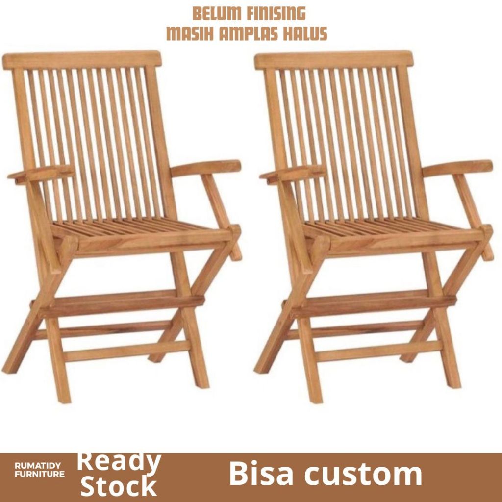 Kursi Lipat Kayu Jati - Kursi Teras cafe