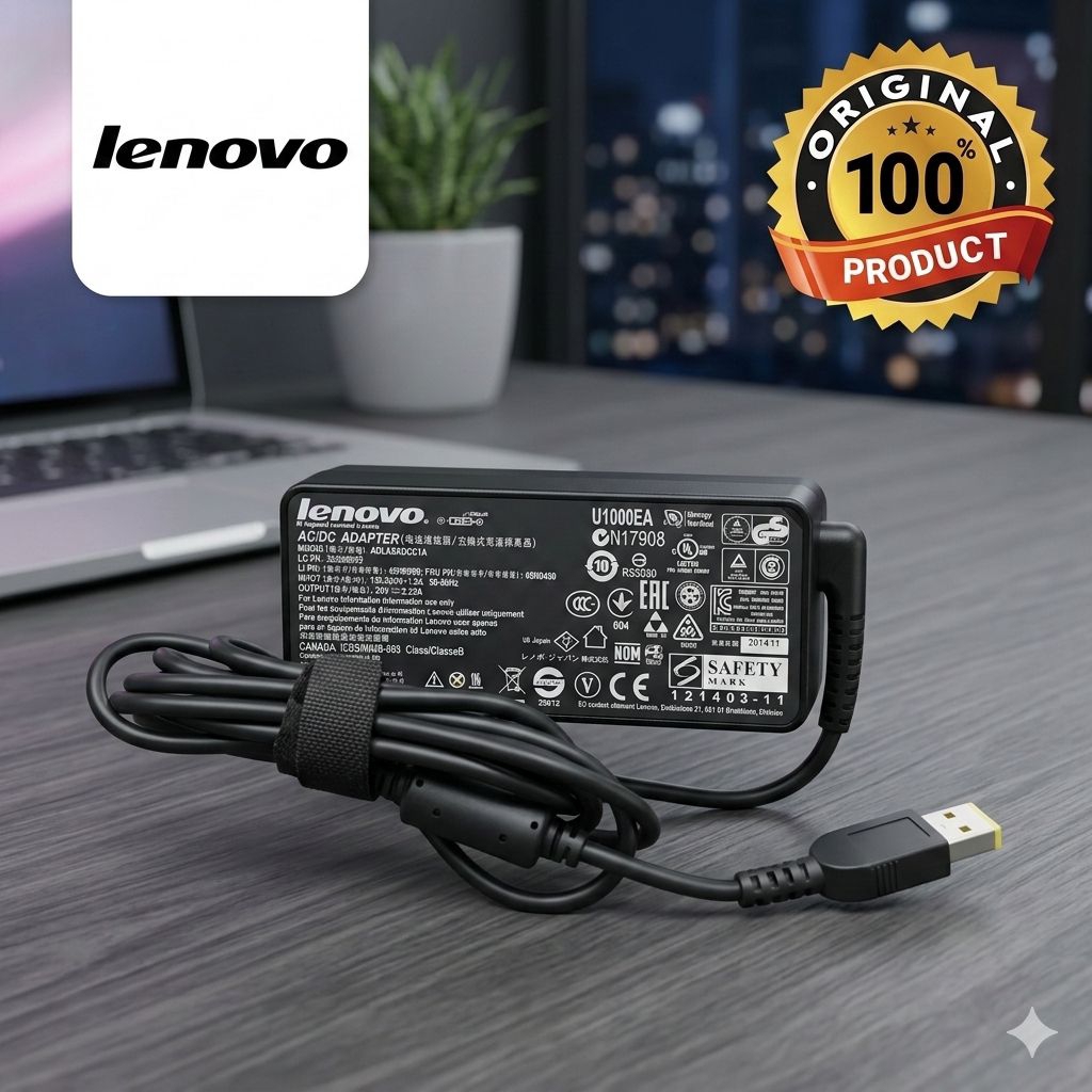 Charger laptop Lenovo original copotan laptop KOTAK