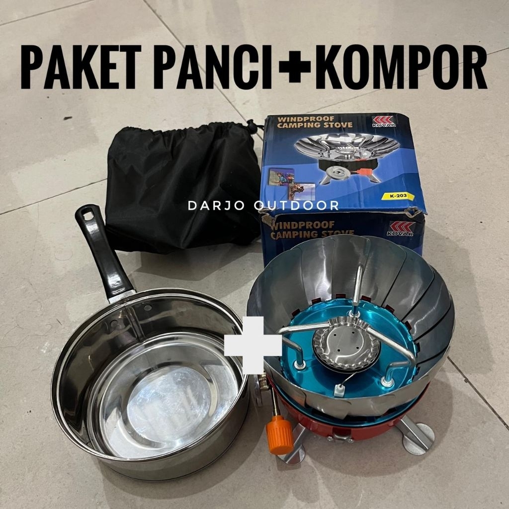 PAKET ALAT MASAK ALA ANAK KOS(panci+kompor mawar)