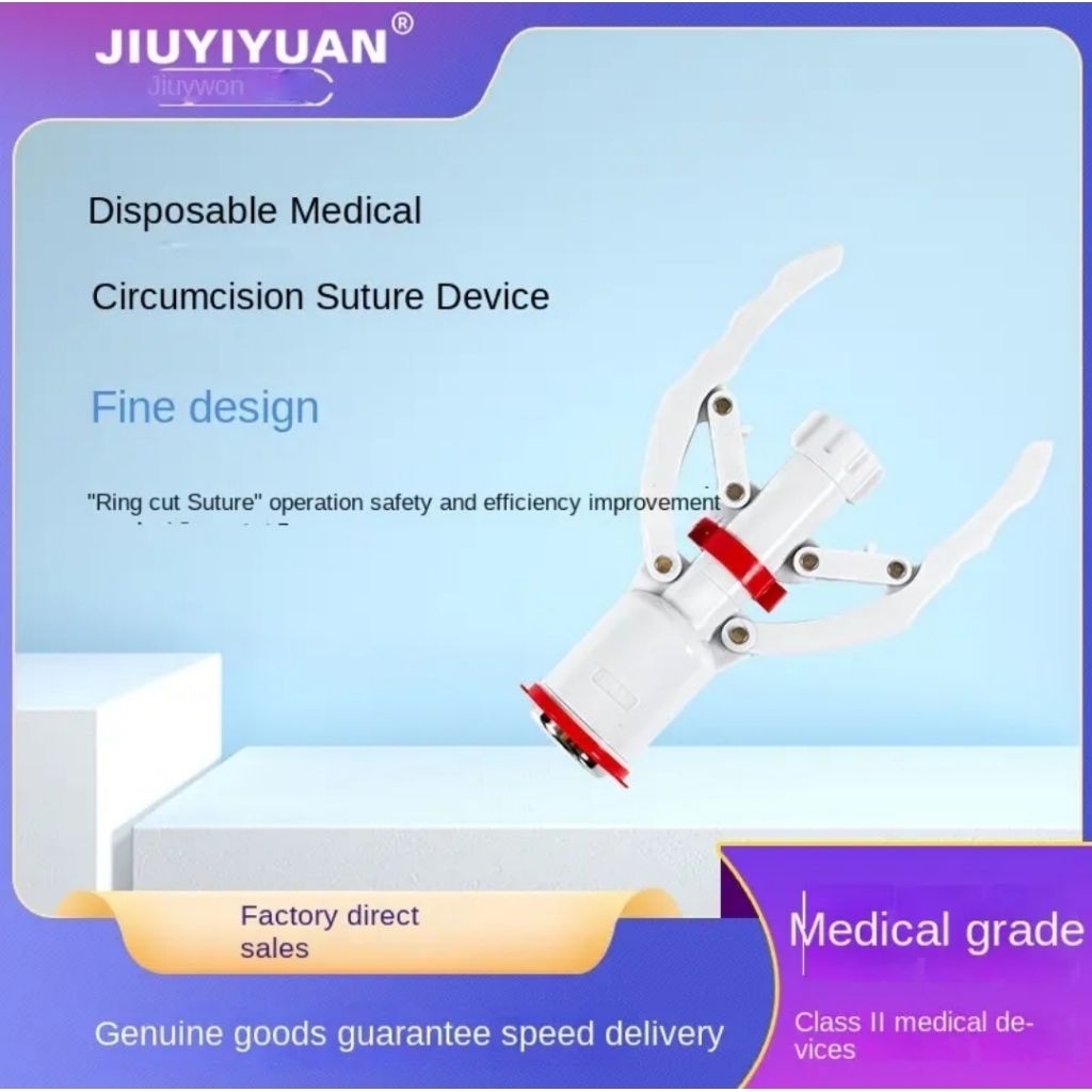 Stapler sunat sekali pakai/pengikat kabel/benang sutra/bola kapas yodium/perban elastis/kasa vaselin