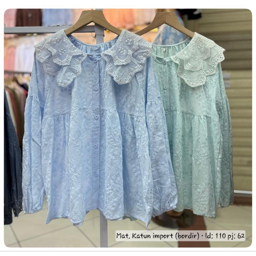 Blouse Katun Import Bordir