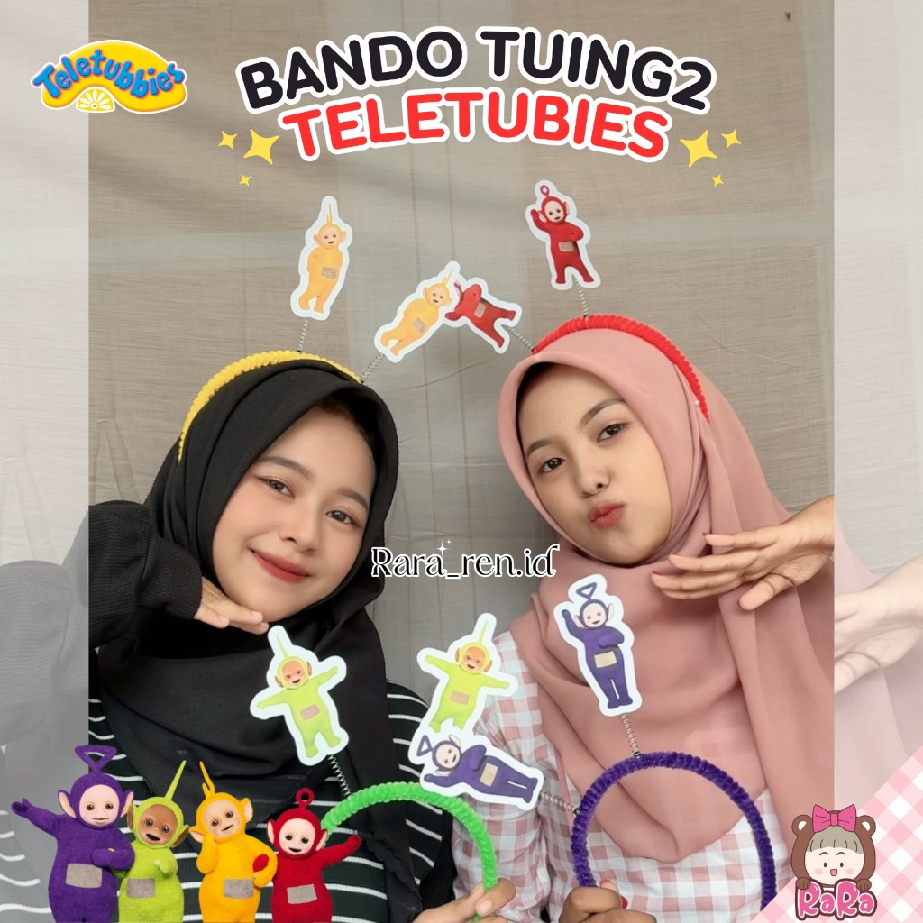 EXPRESS Bando Teletubbies Cosplay Tinky Winky Dipsy Laa-Laa Po Lucu – Bando Teletubbies Anak & Dewas
