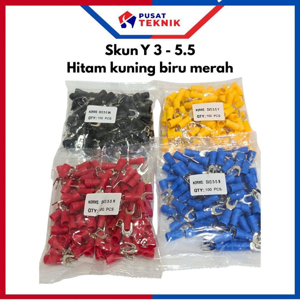 Skun Y 4mm Skun Kabel Y 3.5-5 Skun Garpu 3.5-5