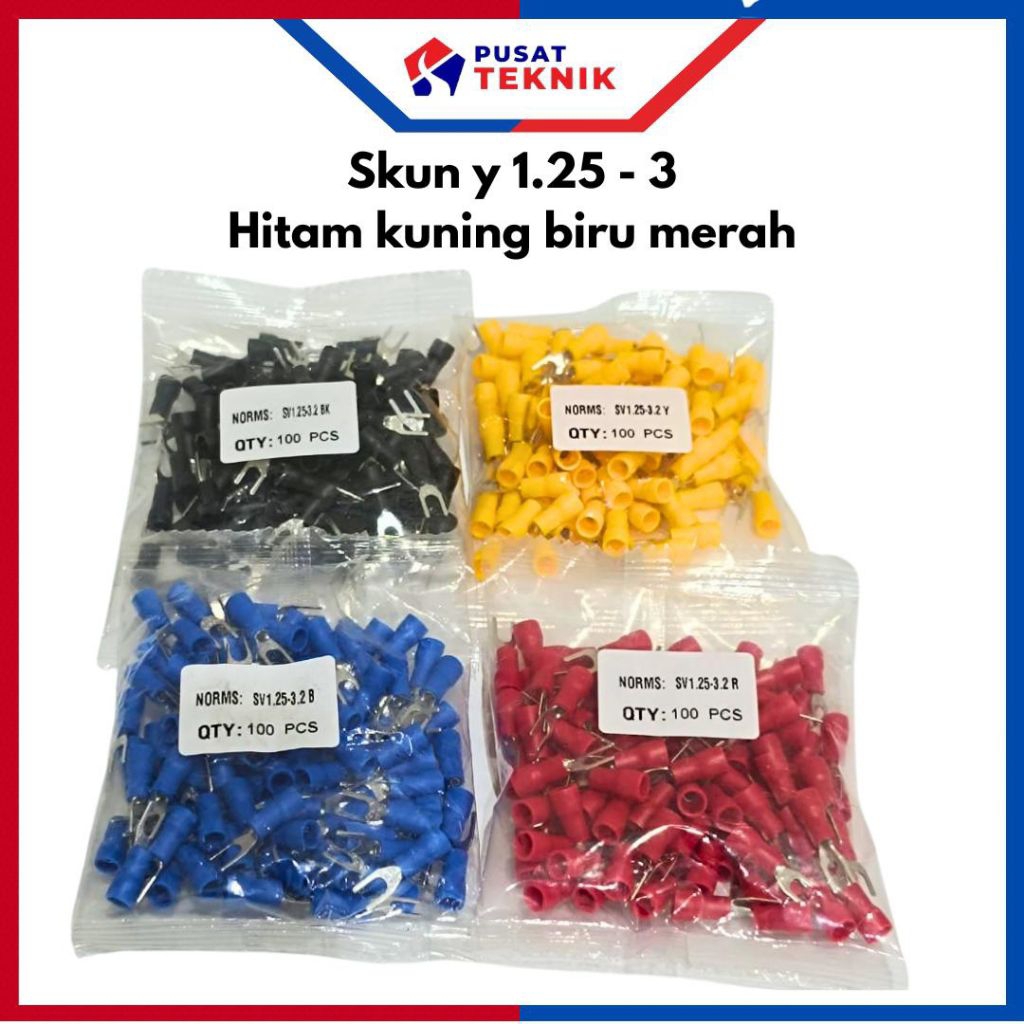 Skun Y 1.5mm Skun Kabel Y 1.25 - 3 Skun Garpu 1.25-3