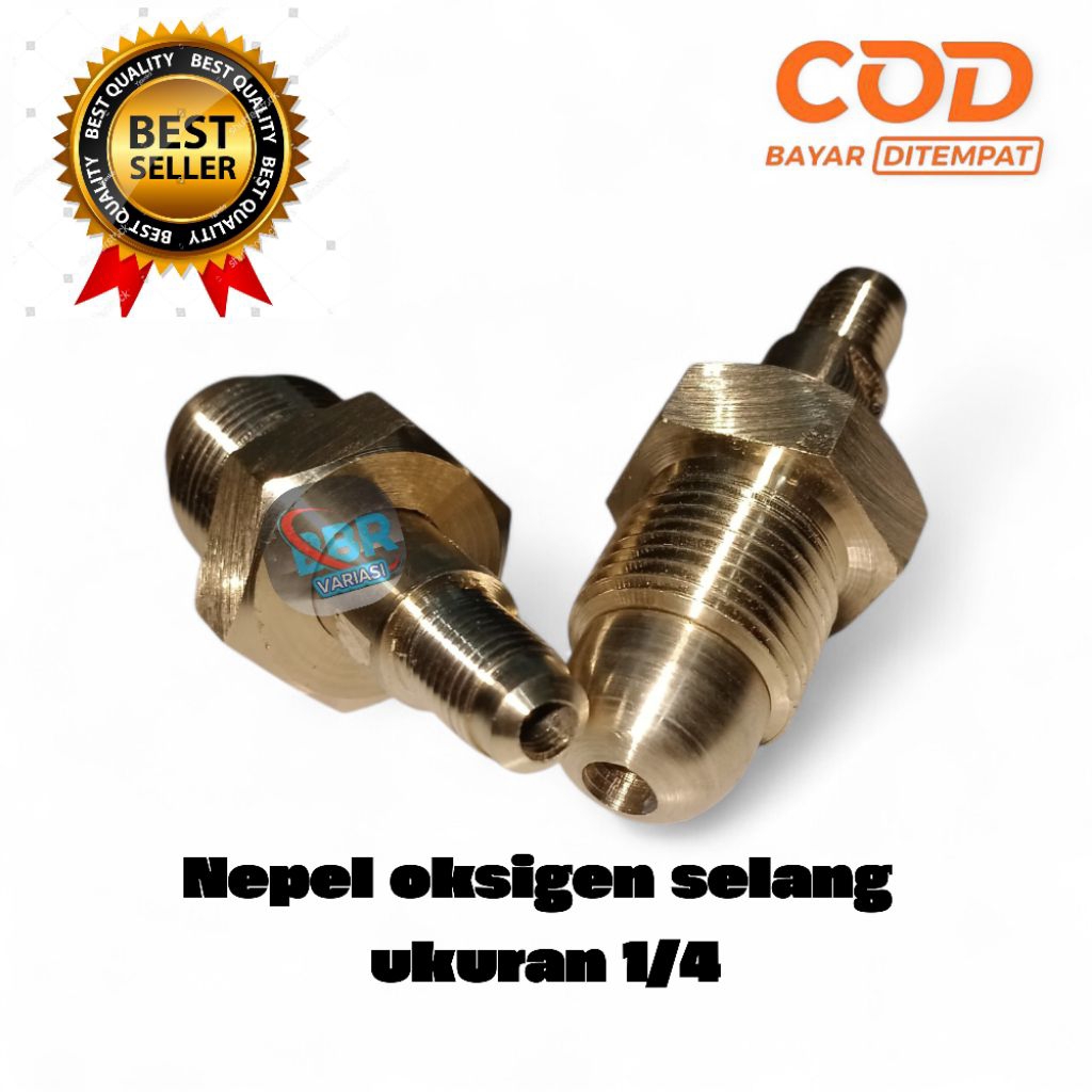 NEPEL OKSIGEN DRAT 1/4 SAE x5/4 drat kanan