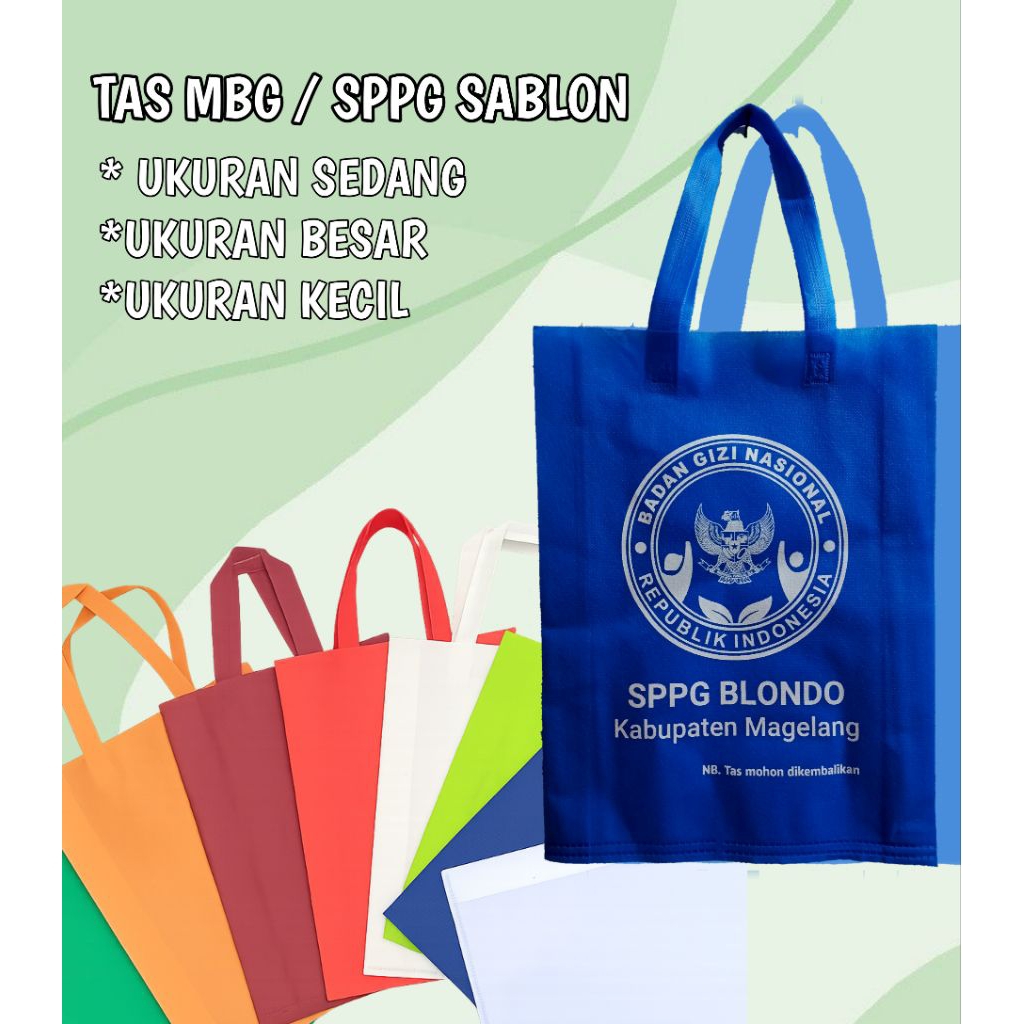 Tas sablon mbg goodiebag custom sablon tas syukuran tas tahlilan dll