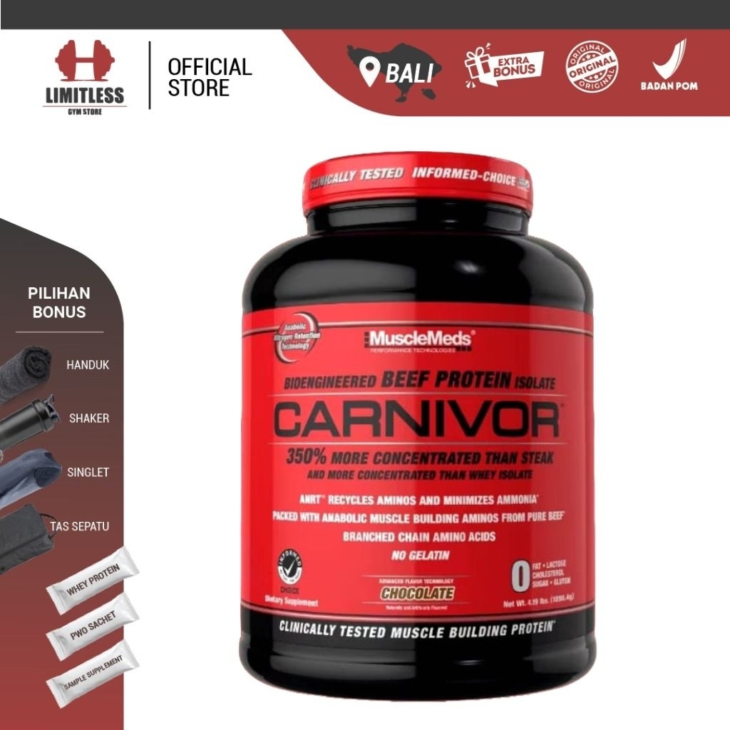 MUSCLEMEDS CARNIVOR WHEY ISOLATE BEEF 4 LBS ISOLAT PROTEIN ISO