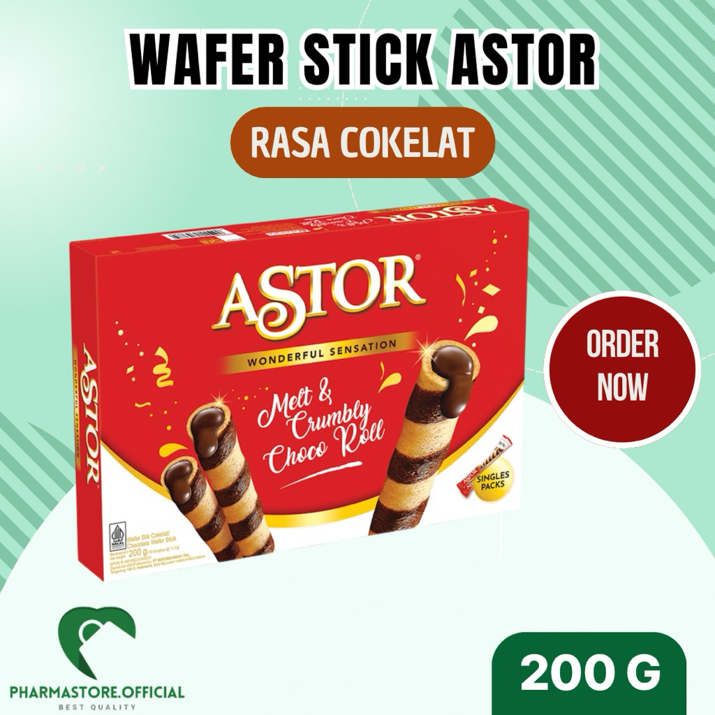 ASTOR WAFER STICK CHOCO ROLL 200 g | TEBUS MURAH | ORIGINAL 100%