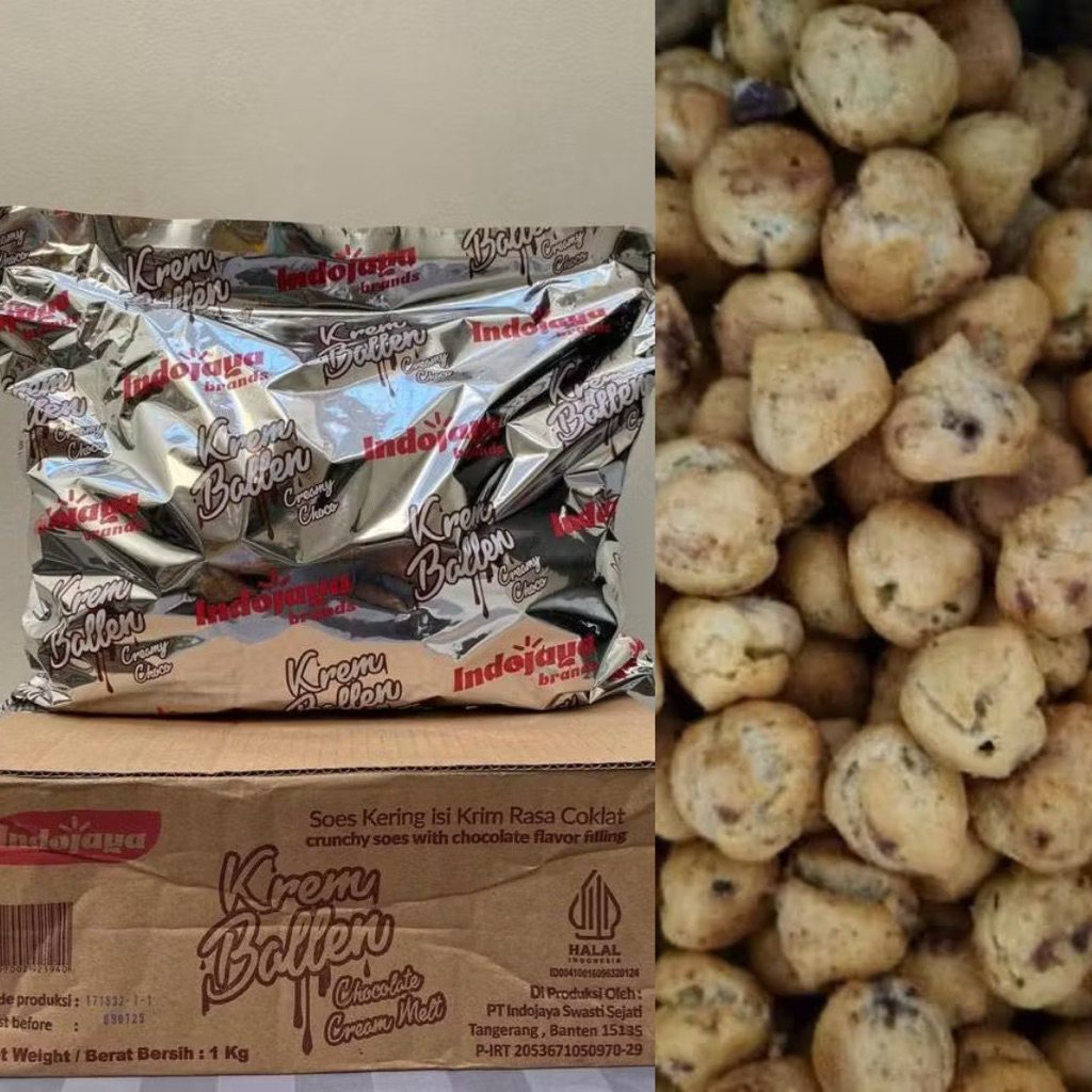 Kue Duosus / Kue Soes Coklat Krem Ballen Coklat kemasan 1kg