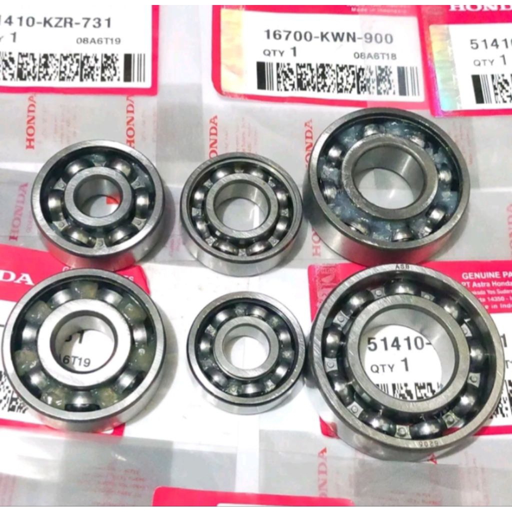 satu set bearing (laher) rasio/gardan untuk motor Honda Vario 125 dan Vario 150
