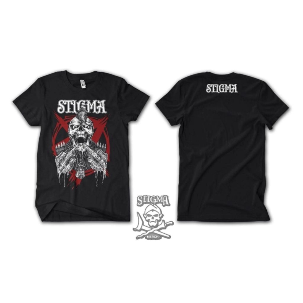 Baju kaos distro T-shirt original STIGMA MERCH pria wanita dewasa lengan pendek bahan cotton combed 