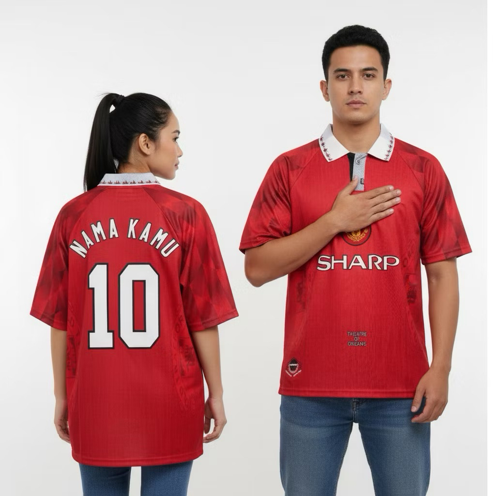 RETRO Jersey Mnchstr Untd Home Cobra 1996 1998 Grade Original - Jersey MU Vintage High Quality