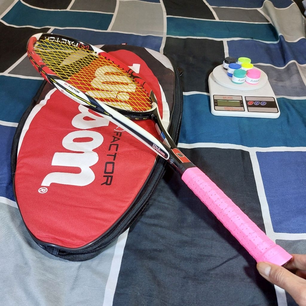 RAKET TENIS WILSON  K FACTOR SIX ONE 95  BEKAS 315GRAM