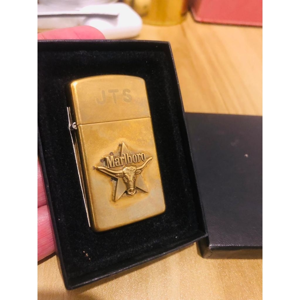 Zippo Slim Marlboro Star Steer 1991, Original Vintage Series