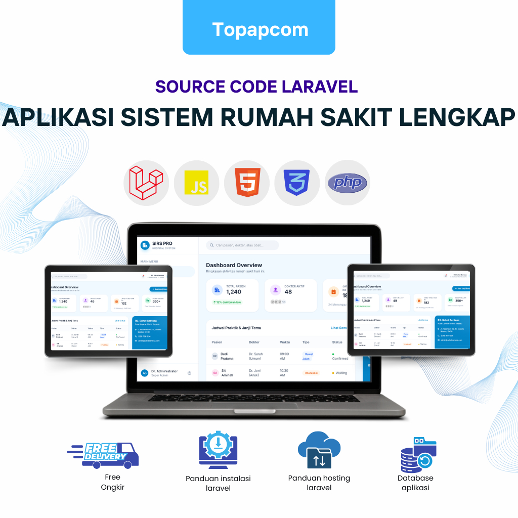 Source Code Aplikasi Sistem Informasi Rumah Sakit Lengkap | Source Code & Database