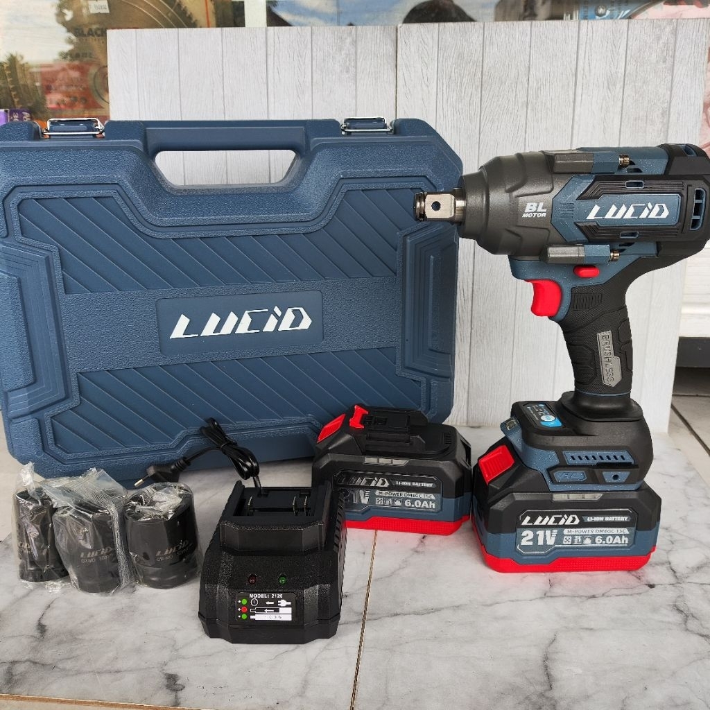 Lucid LH850 Gen2 Cordless Impact Wrench 21v 6.0Ah DMEGC 15cell Impact Wrench Baterai Lucid lh850