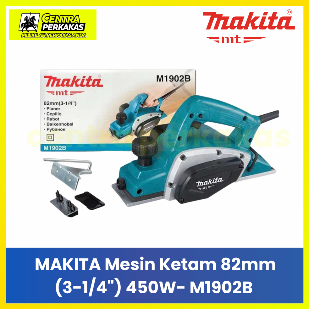Makita M1902B Mesin Ketam Serut Kayu 82mm - Planer Sugu Pasah Kayu 450W Original