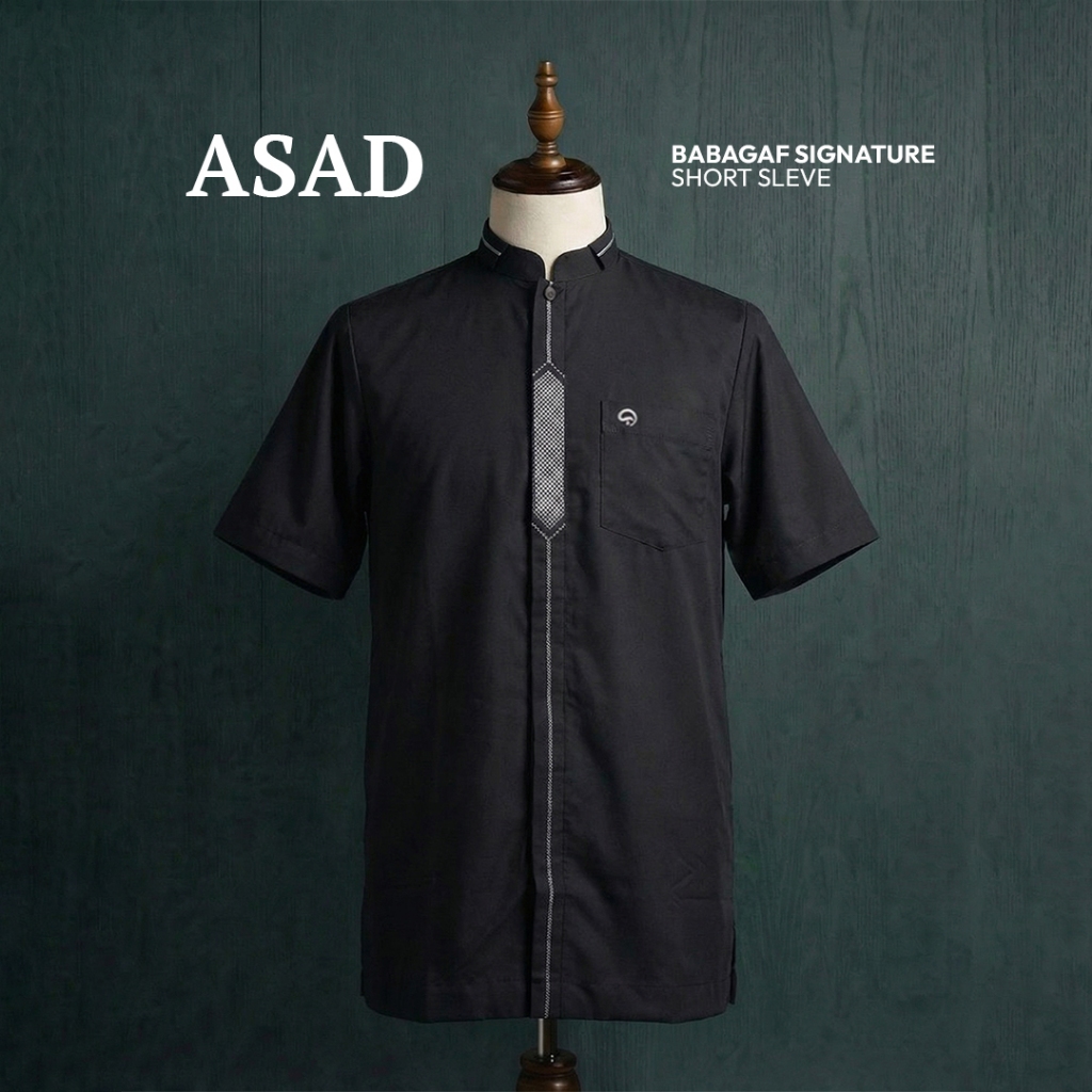 Babagaf Koko Asad Bordir Premium Lengan Pendek