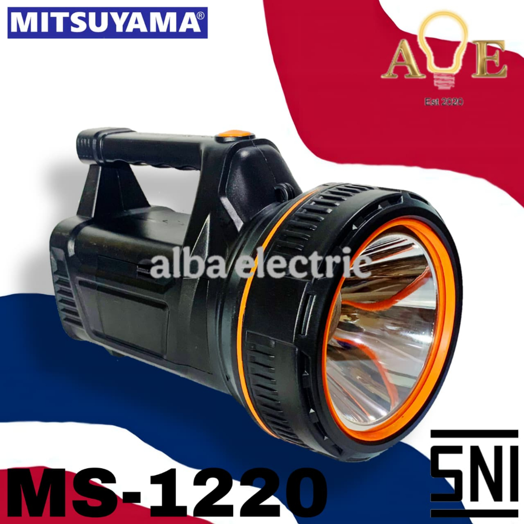 Senter Tangan LED 30W + Lampu Emergency 15W Jumbo Besar Ms-1220 Charge Senter Cas Senter Emergency C