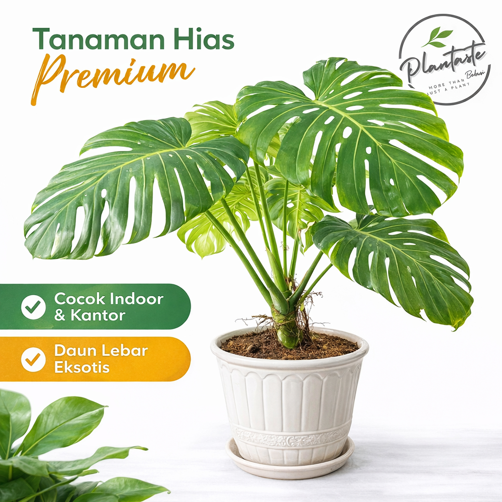 Indoor Plant Monstera King | Monstera Deliciosa Tanaman Hias Daun Bolong Besar