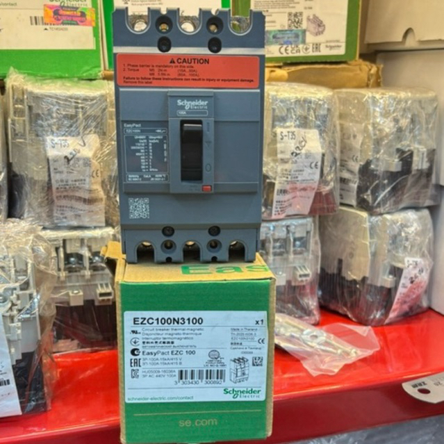 MCCB 100A Schneider 15Ka EZC100N3100 3P 3Phase