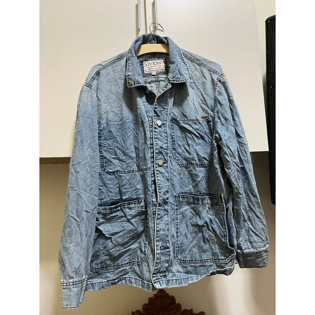 jaket jeans pria guess | Preloved