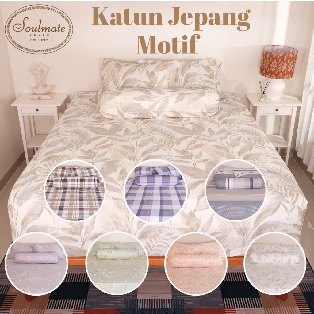 Sprei Set Katun Jepang Secret Garden Collection Cotton Sateen Soulmate Bedsheet