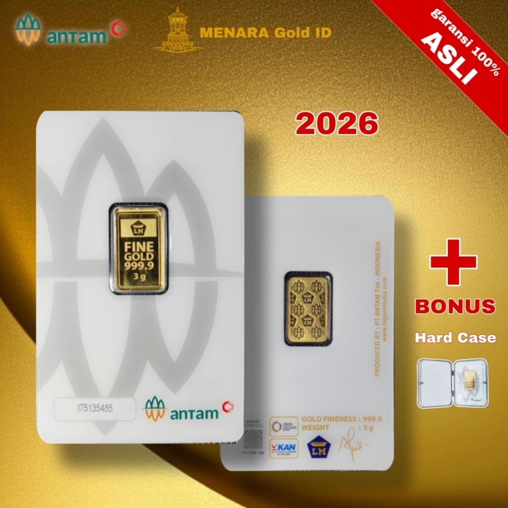 LM Emas Antam 0.5, 1, 2, 3 gram Asli, Original, Certieye, 99,99%