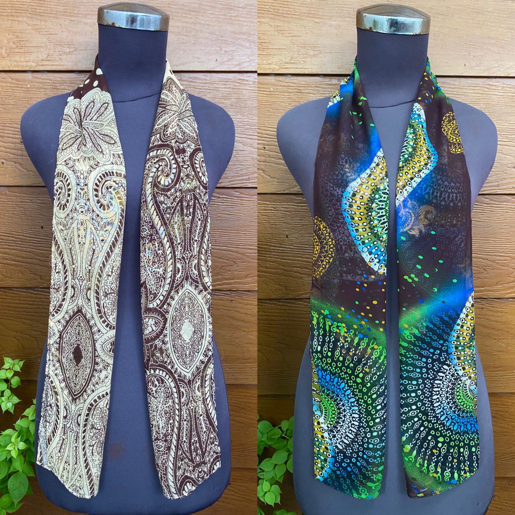 61-68 Syal Motif Wanita Leher Fashion Scraft Murah Scarft Batik Etnik