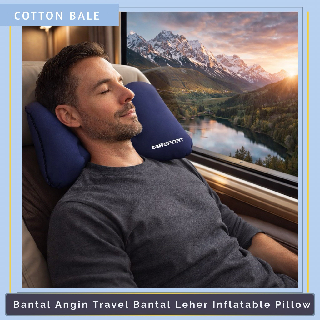 Bantal Angin Travel Bantal Leher Inflatable Pillow Suede Portable Camping Bantal Tiup Praktis PVC Te