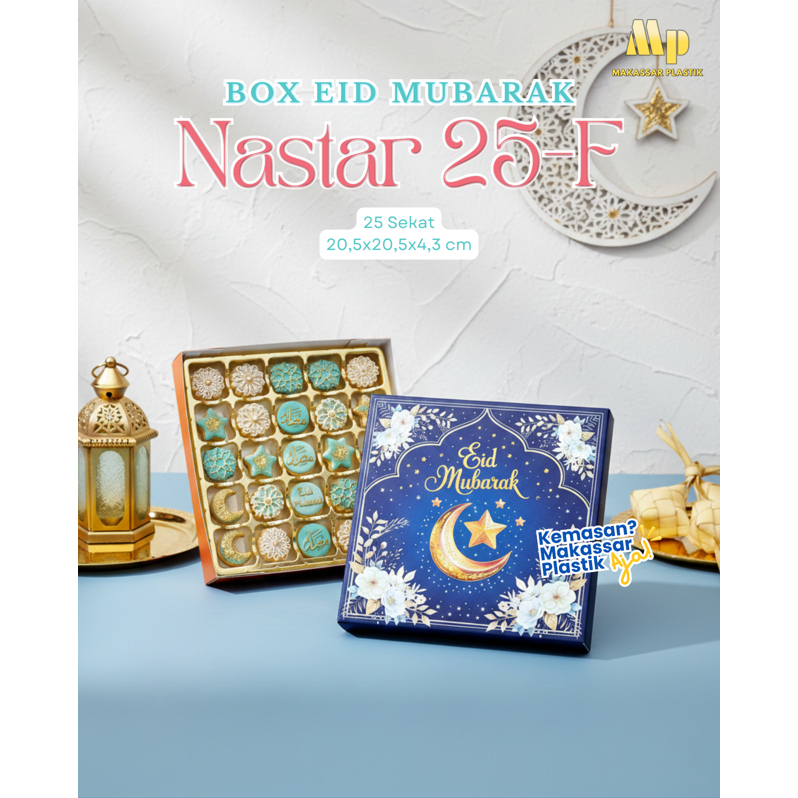 BOX EID MUBARAK NASTAR 25-F / DUS HAMPERS LEBARAN / BOX HAMPERS NASTAR @12 PCS