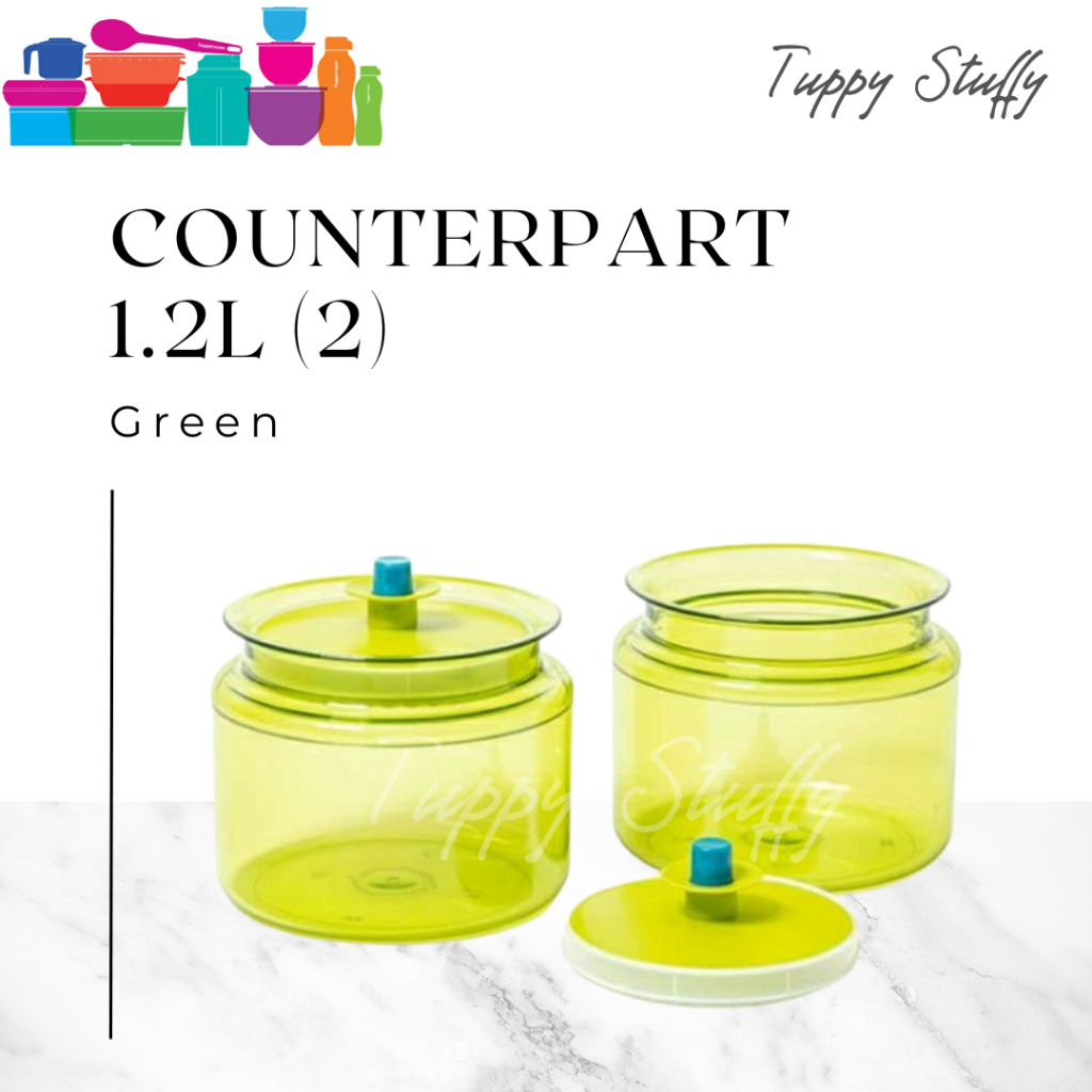 Toples Kue Counterpart Tupperware 1,2L 2pcs Original D 14,1cm T 13,8cm