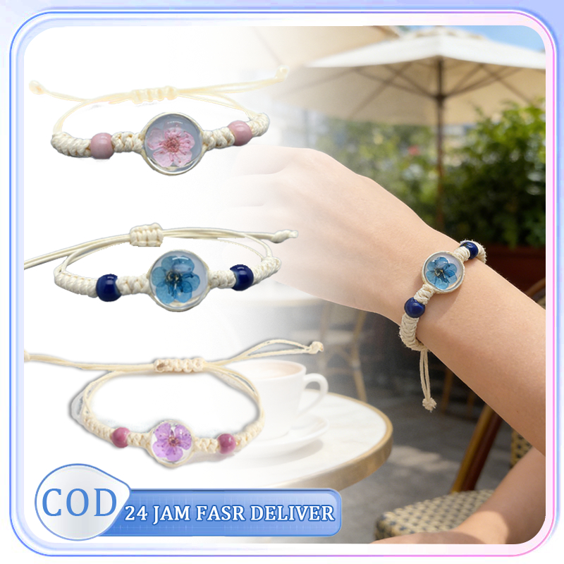 Gelang Serut Couple Bestie Gelang Couple Viral Gelang Couple Cewek Gelang Serut Bunga