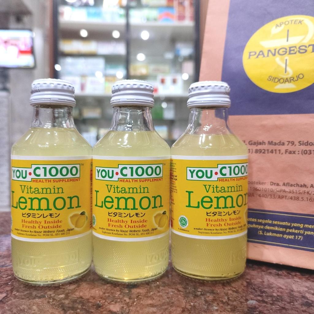 YOU C1000 Kuning 1 Botol 140 ml / Vitamin C Rasa Lemon / You.C1000 Yellow 140ml YouC1000 YouC 1000 Y