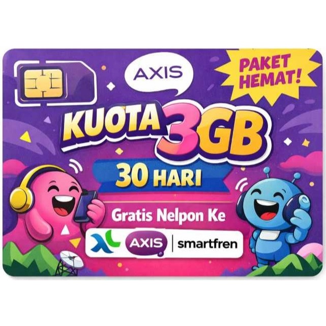 KARTU PERDANA AXIS 3GB NASIONAL