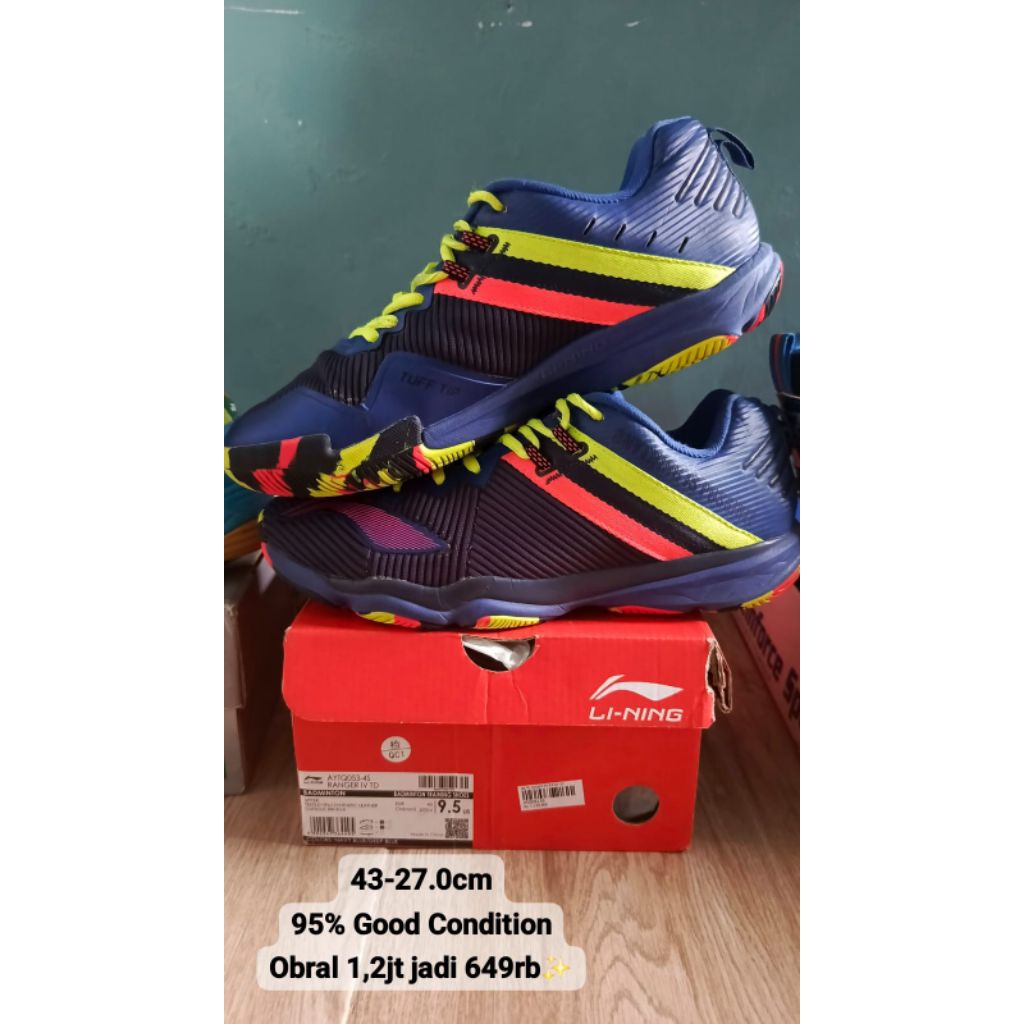 Sepatu Badminton Lining Ranger IV TD Jojo Original
