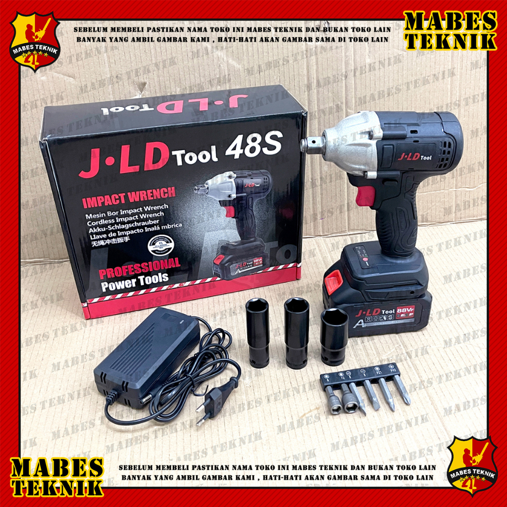 JLD 48S CORDLESS IMPACT WRENCH JLD 48 S / BOR BUKA BAUT KUNCI 88 VOLT