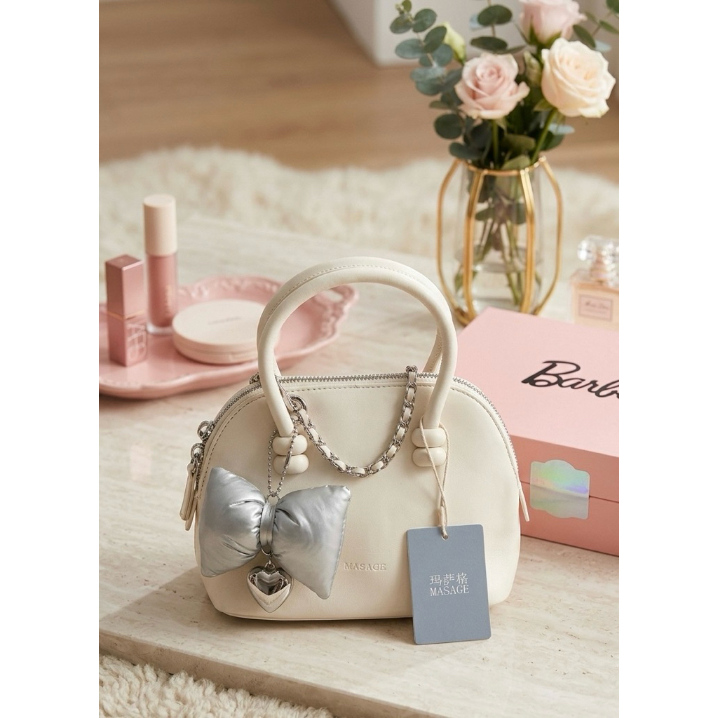 Tas Masage With Box White Sling Bag Fashion Bag Premium Bag Women's Bag