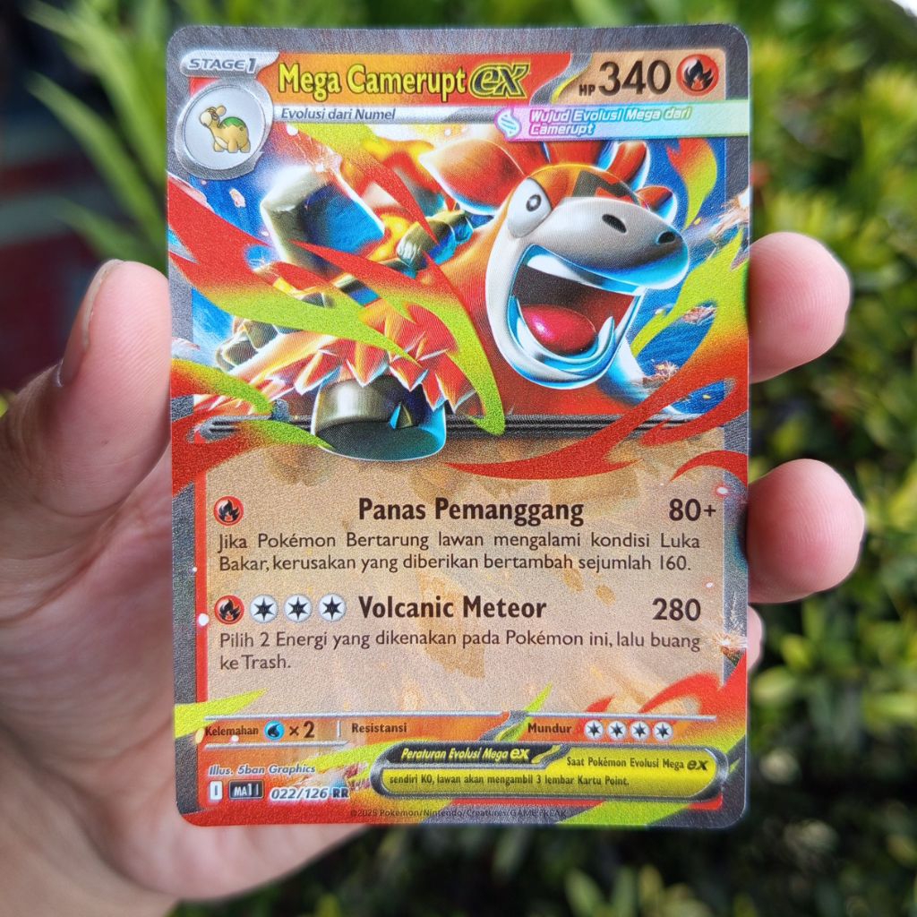 Kartu TCG Pokemon Mega Camerupt EX 022/126 RR