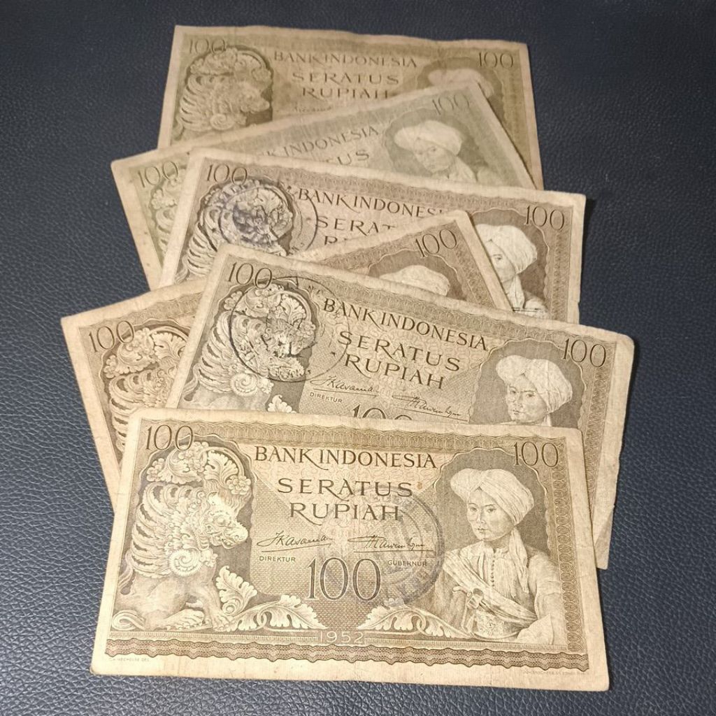 Uang Kuno 100 rupiah Diponegoro seri budaya tahun 1952
