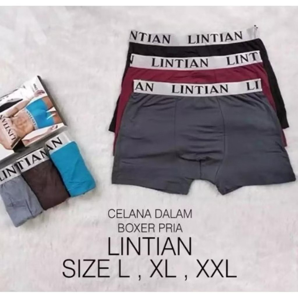[GROSIR/PAKET USAHA] Celana Dalam Boxer Lintian | Dalaman Pria Lintian