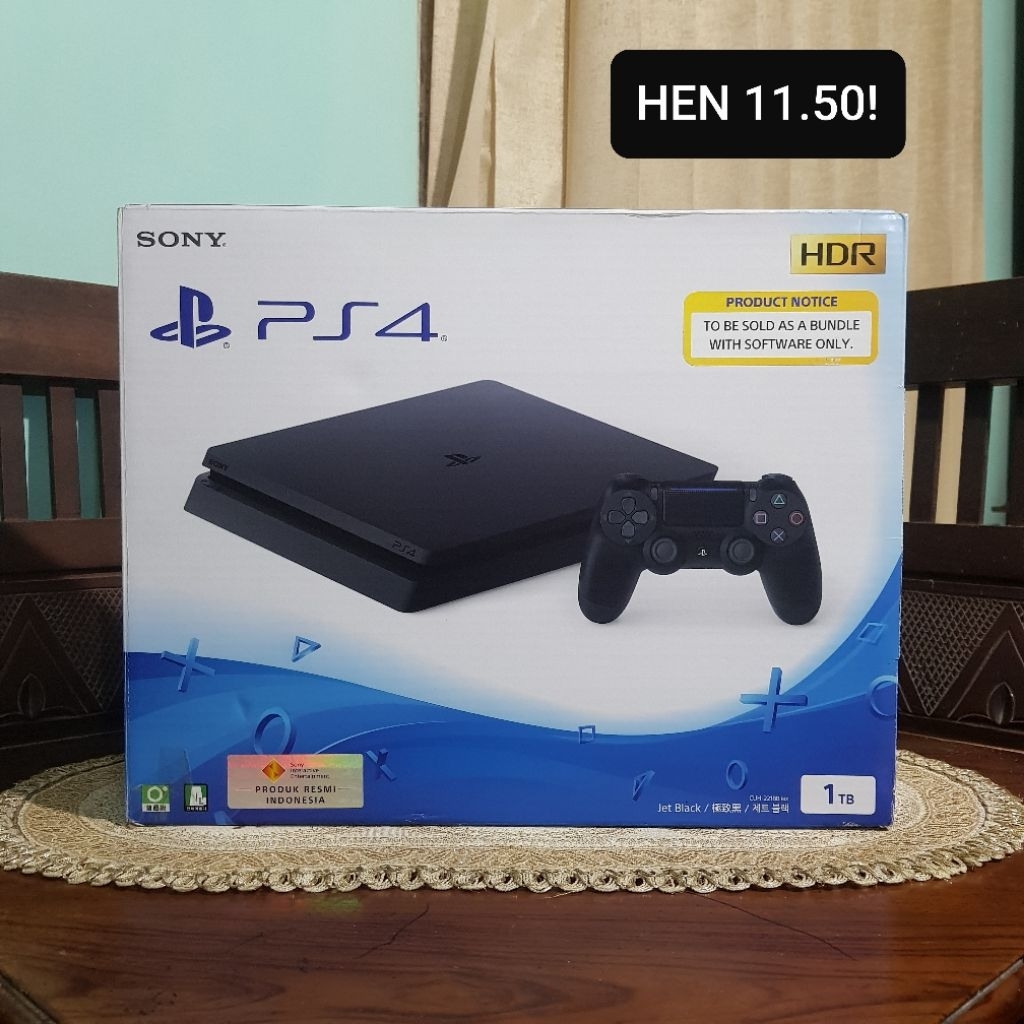 PS4 Slim Jet Black HEN 1TB (CUH-2218B)