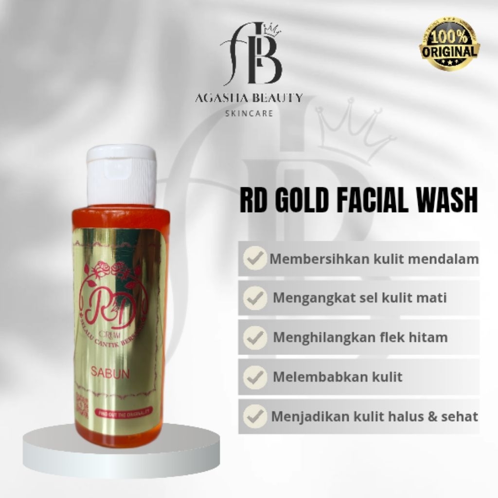 RD GOLD FACIAL WASH/SABUN RD Rinna Diazella skincare 100% original