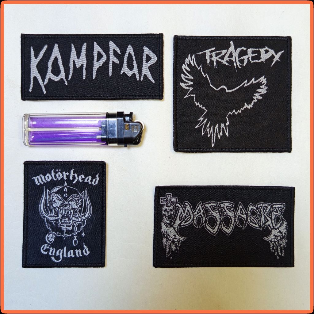 Woven Patch Kampfar&Tragedy&Motorhead&Massacre - Music Fashion - Emblem Band - Aksesoris jacket&vest
