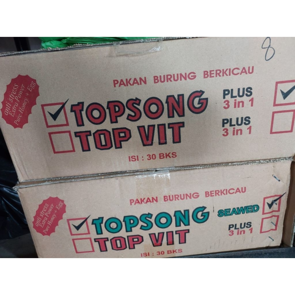 topsong 1dus isi 30 pcs coklat/hijau