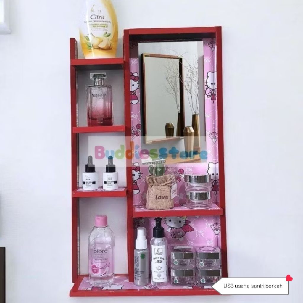 RAK KOSMETIK GANTUNG/NEW RAK KOSMETIK KAYU KOKOH & KUAT