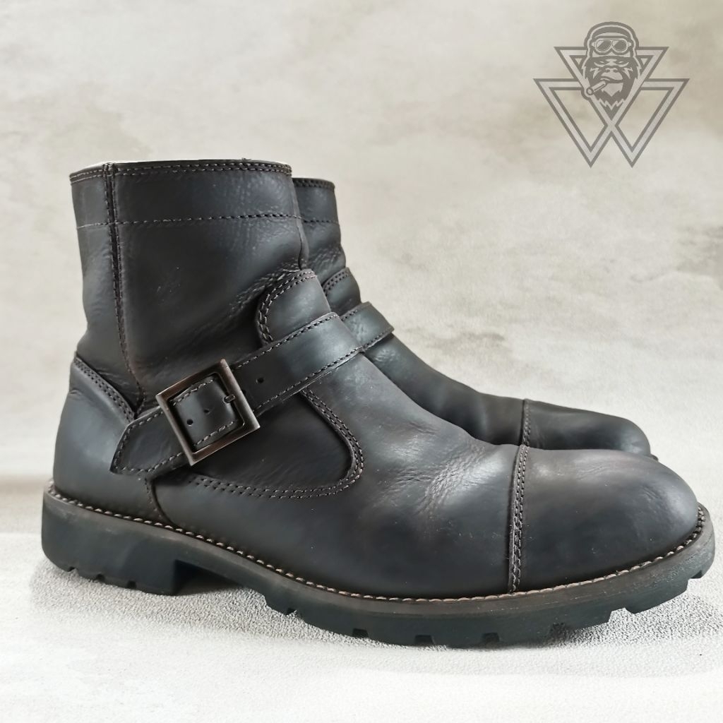 ROCKPORT BOOTS CRAZYHORSE leather size 44 / boot bikers / boot crazy horse  / bkn docmart / bkn dr. 